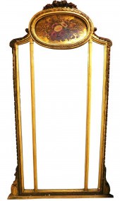 GILDED MIRROR WITH VERNIS MART