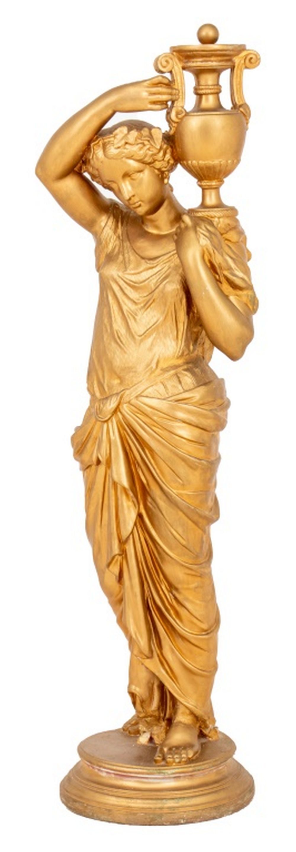 GILDED PLASTER STATUE, POSSIBLY