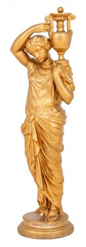 GILDED PLASTER STATUE, POSSIBL