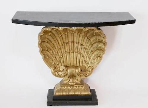 GILDED SHELL DECORATED CONSOLE