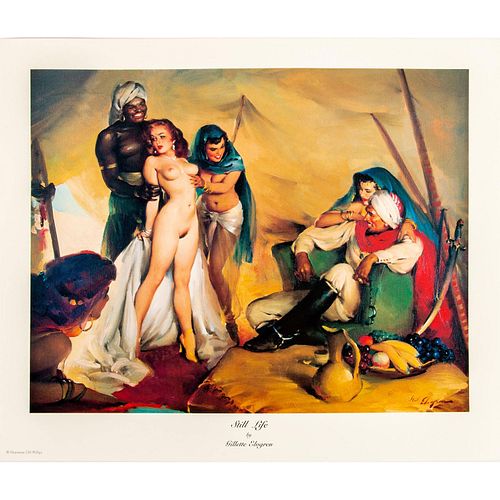 GILLETTE ELVGREN PINUP PRINT, STILL