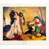 GILLETTE ELVGREN PINUP PRINT,