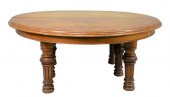 GILLOWS ROUND BURLED AND FIGUR