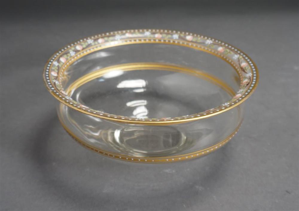 GILT AND ENAMEL DECORATED GLASS