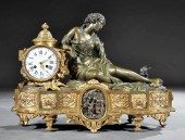 GILT AND PATINATED BRONZE FIGU