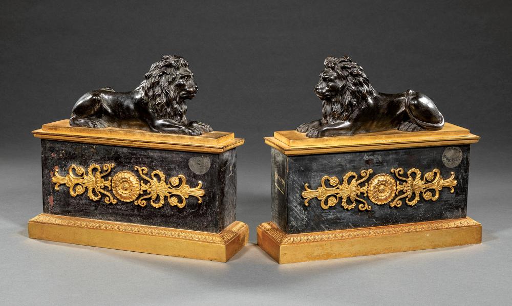 GILT AND PATINATED BRONZE FIGURAL