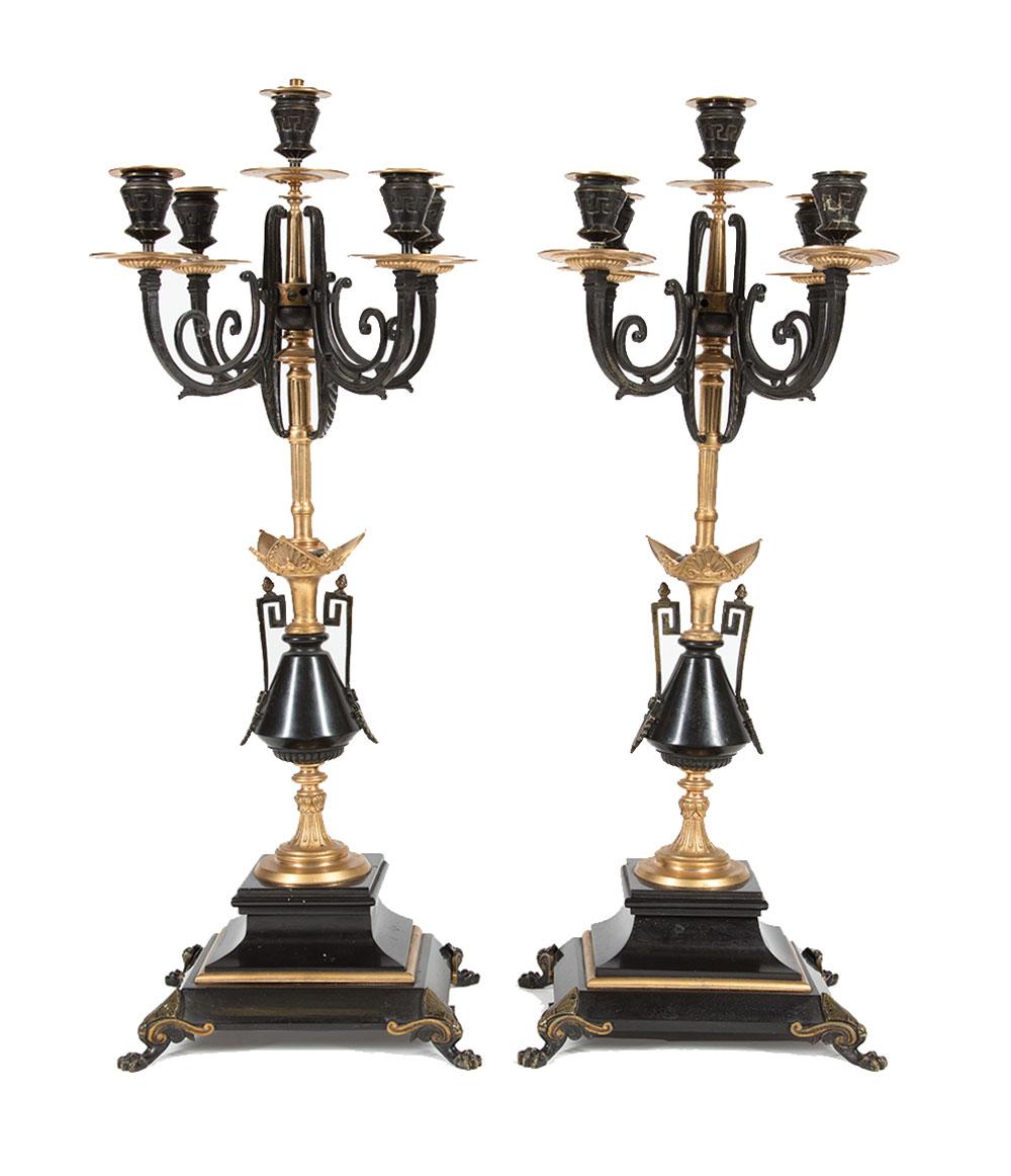 GILT AND PATINATED BRONZE