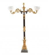 GILT AND PATINATED BRONZE GAS