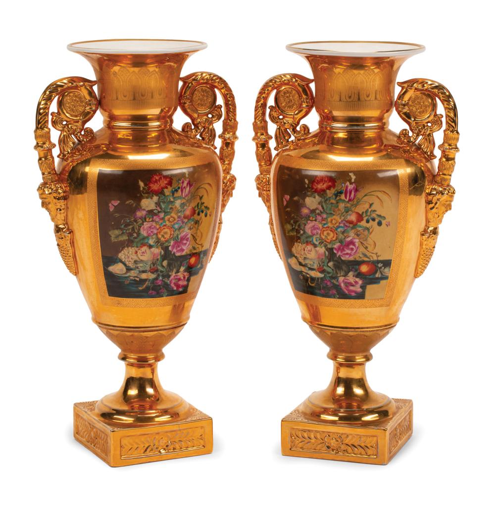 GILT AND POLYCHROME PORCELAIN