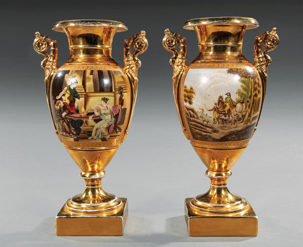 GILT AND POLYCHROME PORCELAIN