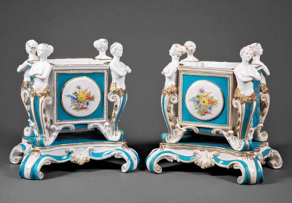 GILT AND POLYCHROME PORCELAIN