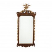 GILT ANTIQUE MIRROR WITH PHOEN