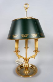 GILT BRASS BOUILLOTTE LAMP WIT