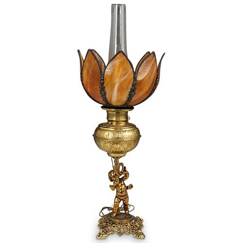 GILT BRASS CHERUB TABLE