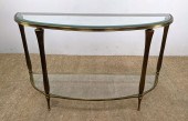 Gilt Brass Frame Demi Lune Con