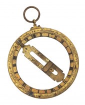 GILT BRASS RING DIAL LATE 17TH