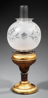 GILT BRASS SOLAR LAMP, ATTR. H