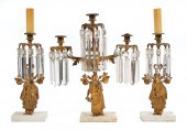 GILT BRASS THREE-PIECE GIRANDO