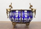 GILT BRONZE AND BOHEMIAN GLASS