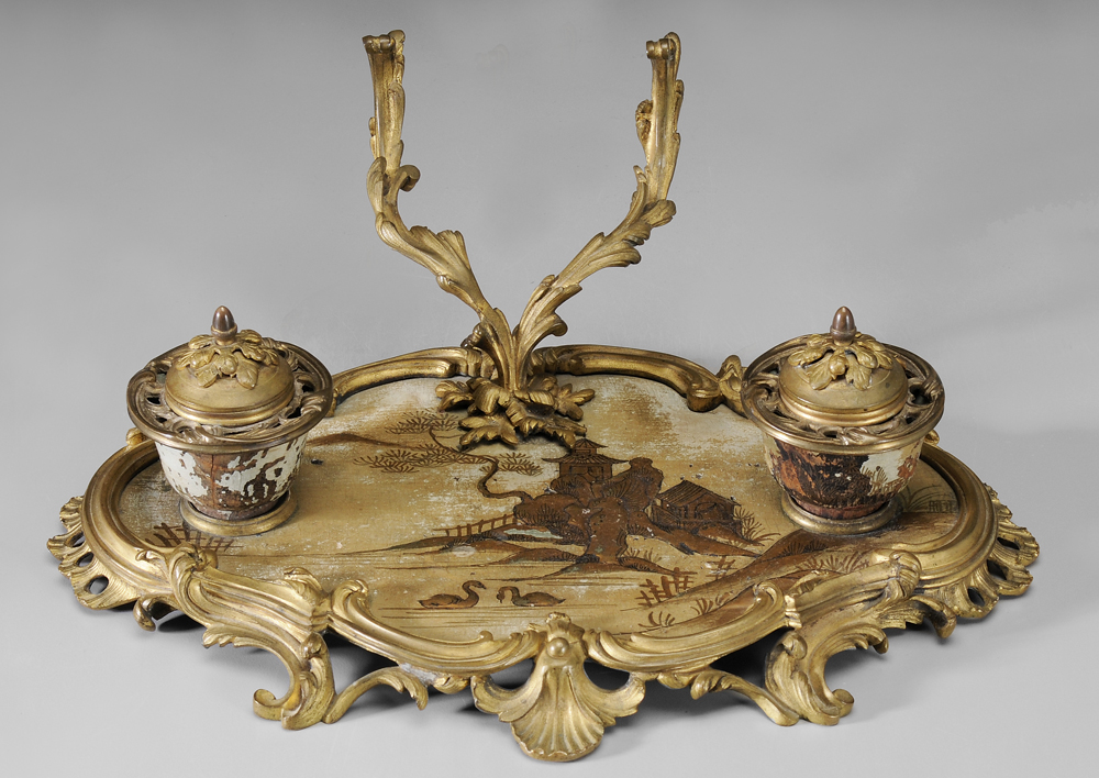 Gilt Bronze and Chinoiserie Encriér