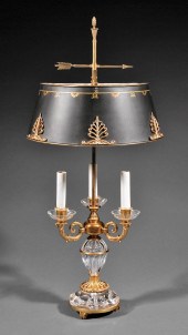 GILT BRONZE AND CRYSTAL BOUILL