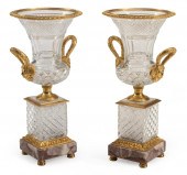 GILT BRONZE AND CUT CRYSTAL CA