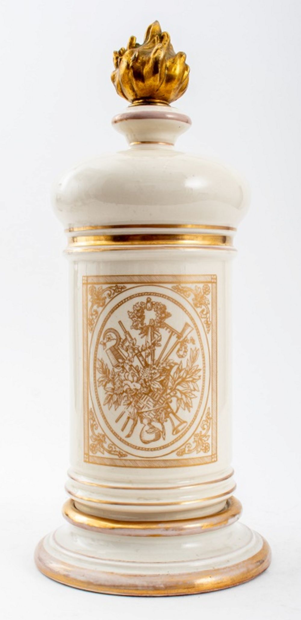 GILT BRONZE AND PARCEL GILT CERAMIC