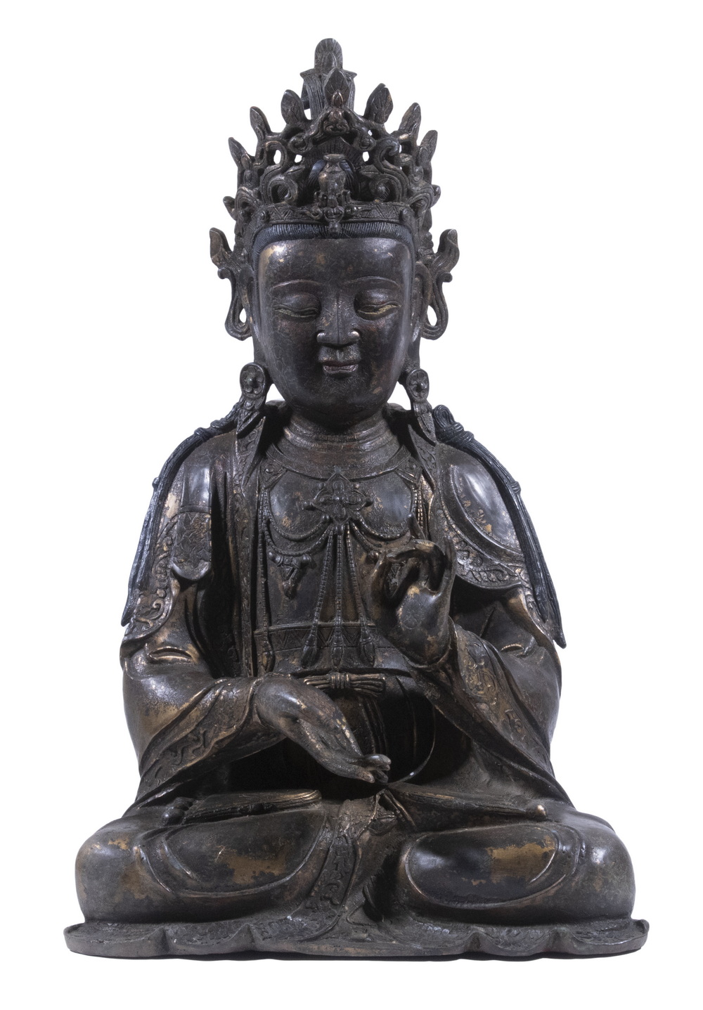 GILT BRONZE AVALOKITESVARA FIGURE