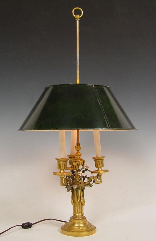 GILT BRONZE BOUILLOTTE LAMP: 3