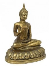 GILT BRONZE BUDDHA MEDITATION