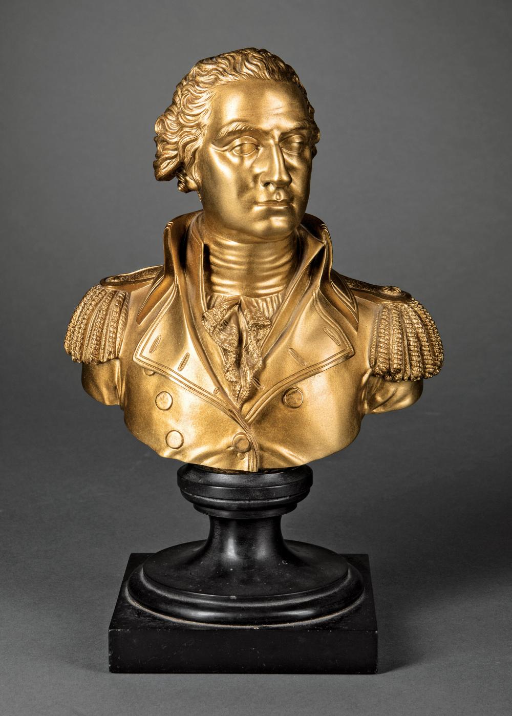 GILT BRONZE BUST OF GEORGE