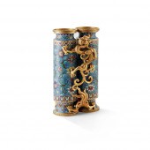 GILT-BRONZE CLOISONNÉ ENAMEL C