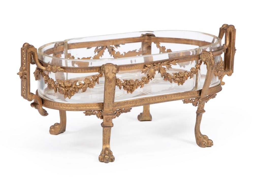 GILT BRONZE, CUT GLASS
