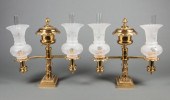 GILT BRONZE DOUBLE ARGAND LAMP