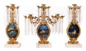 GILT BRONZE, EGLOMISE GIRANDOL