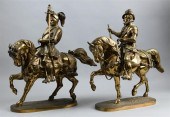 GILT-BRONZE EQUESTRIAN GROUP O