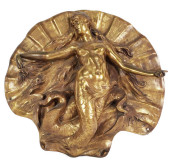 GILT BRONZE FIGURAL BAS-RELIEF