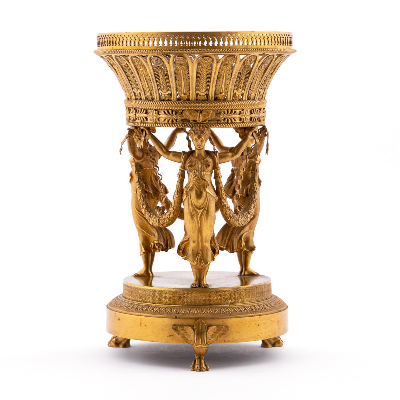 GILT BRONZE FIGURAL EMPIRE