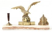 Gilt-bronze figural inkstand b