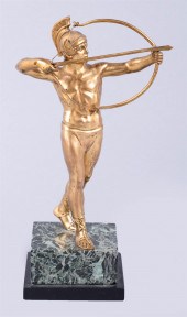 GILT-BRONZE FIGURE OF A ROMAN