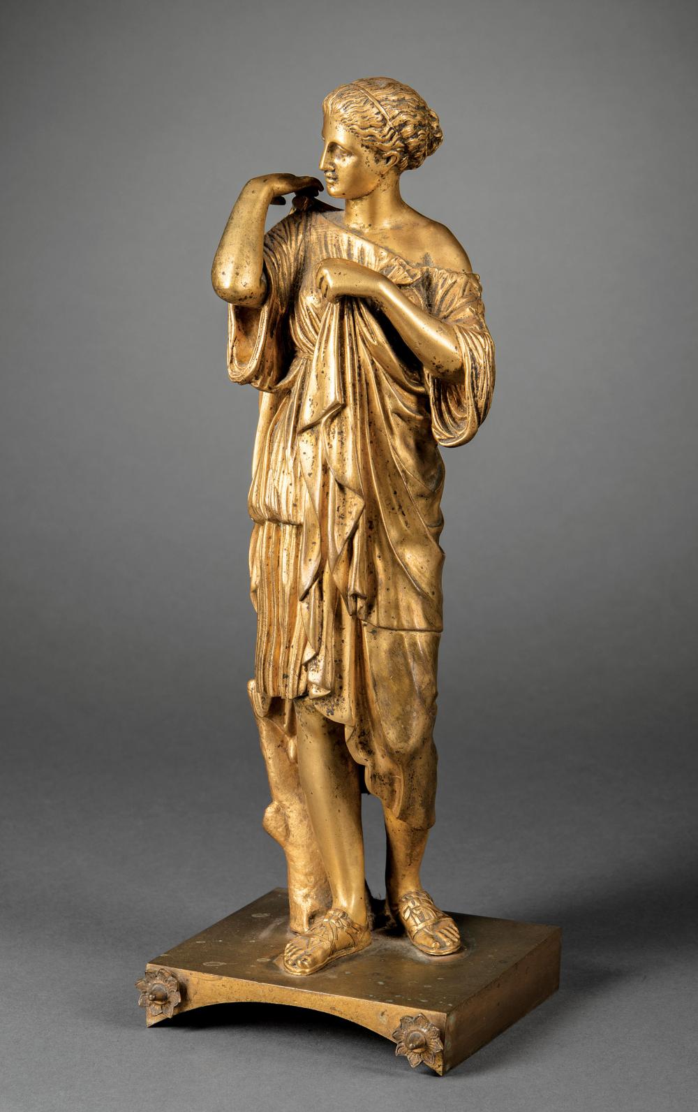 GILT BRONZE FIGURE OF "ARTEMIS OF