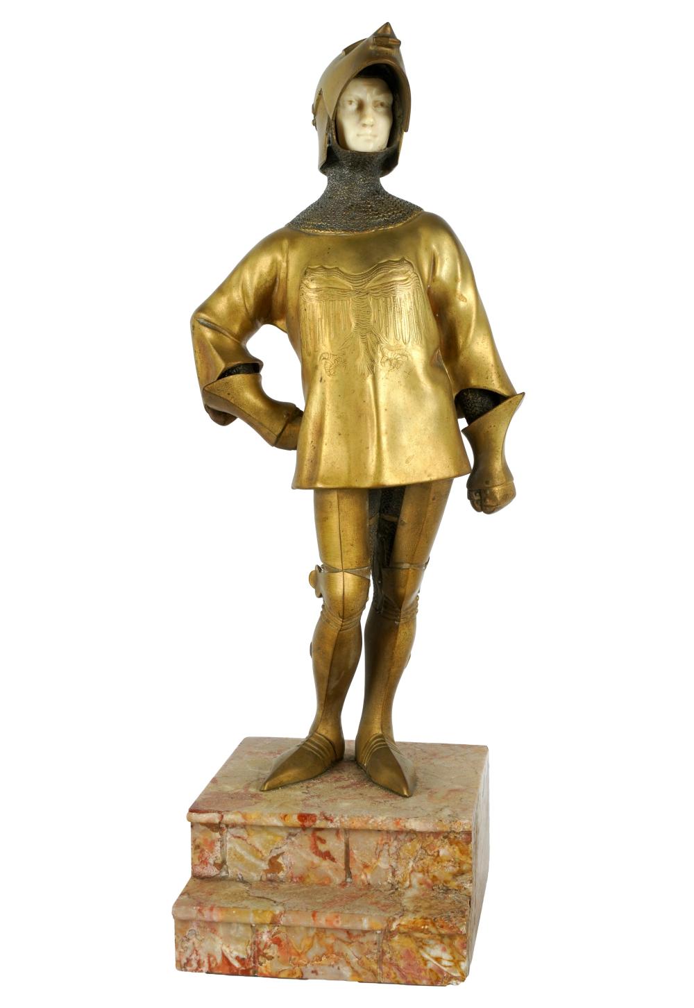 GILT BRONZE FIGURE OF JOAN OF