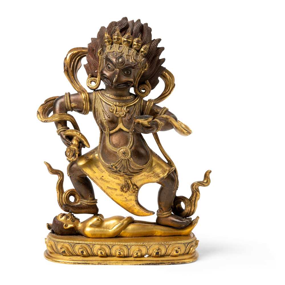 GILT BRONZE FIGURE OF KAKAMUKHA
