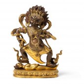 GILT BRONZE FIGURE OF KAKAMUKH