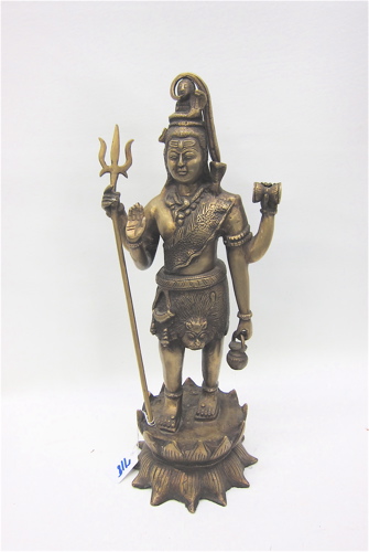 GILT BRONZE FIGURE OF SHIVA the