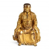GILT BRONZE FIGURE OF ZHENWU
M