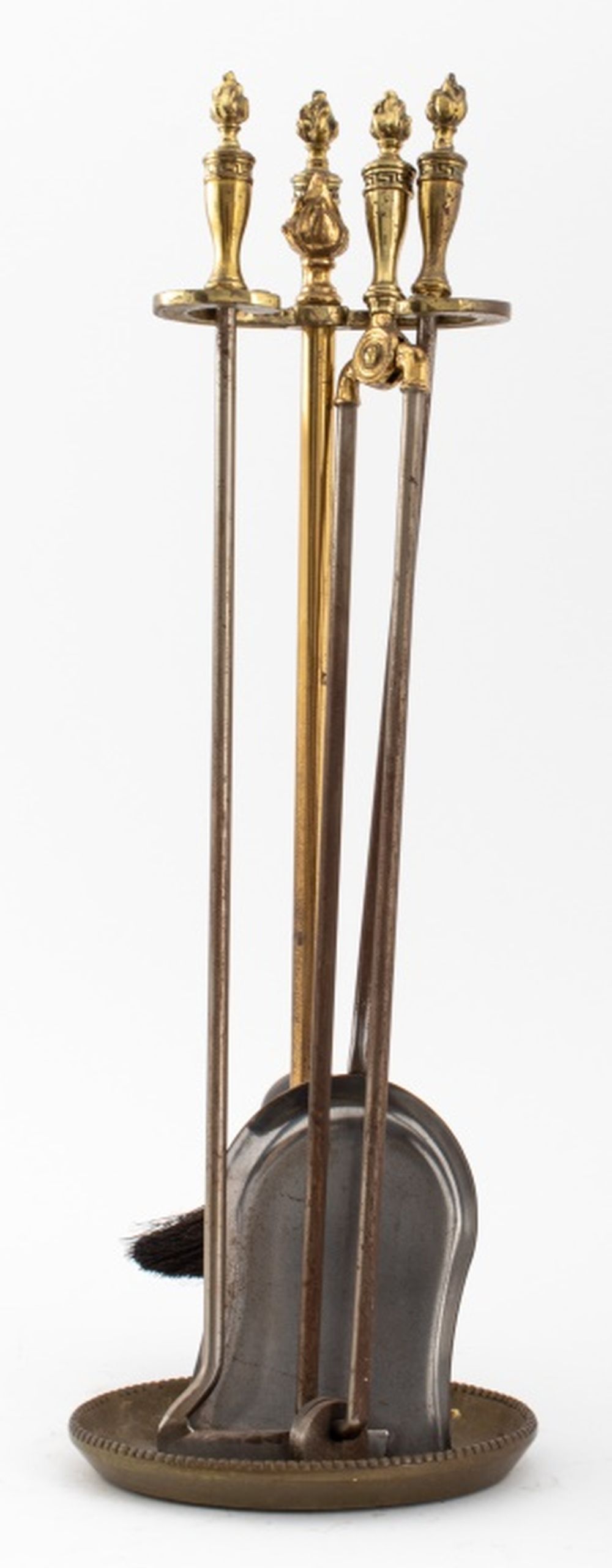 GILT BRONZE FIREPLACE TOOL SET, 5