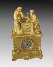 GILT BRONZE FRENCH CLOCK ''THE