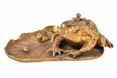GILT BRONZE FROG TRAYunmarked