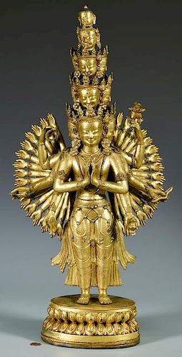 GILT BRONZE JEWELED